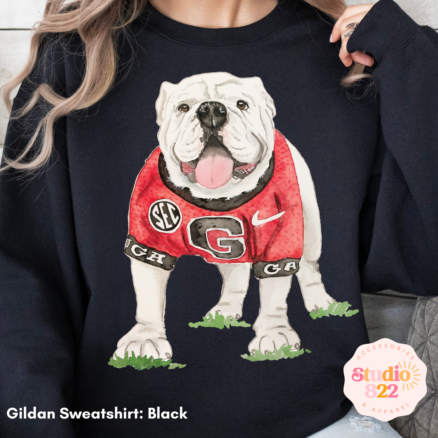 IN STOCK GA Watercolor Bulldawg