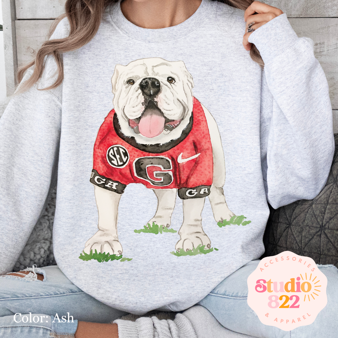 Water Color Bulldawg Sweatshirt