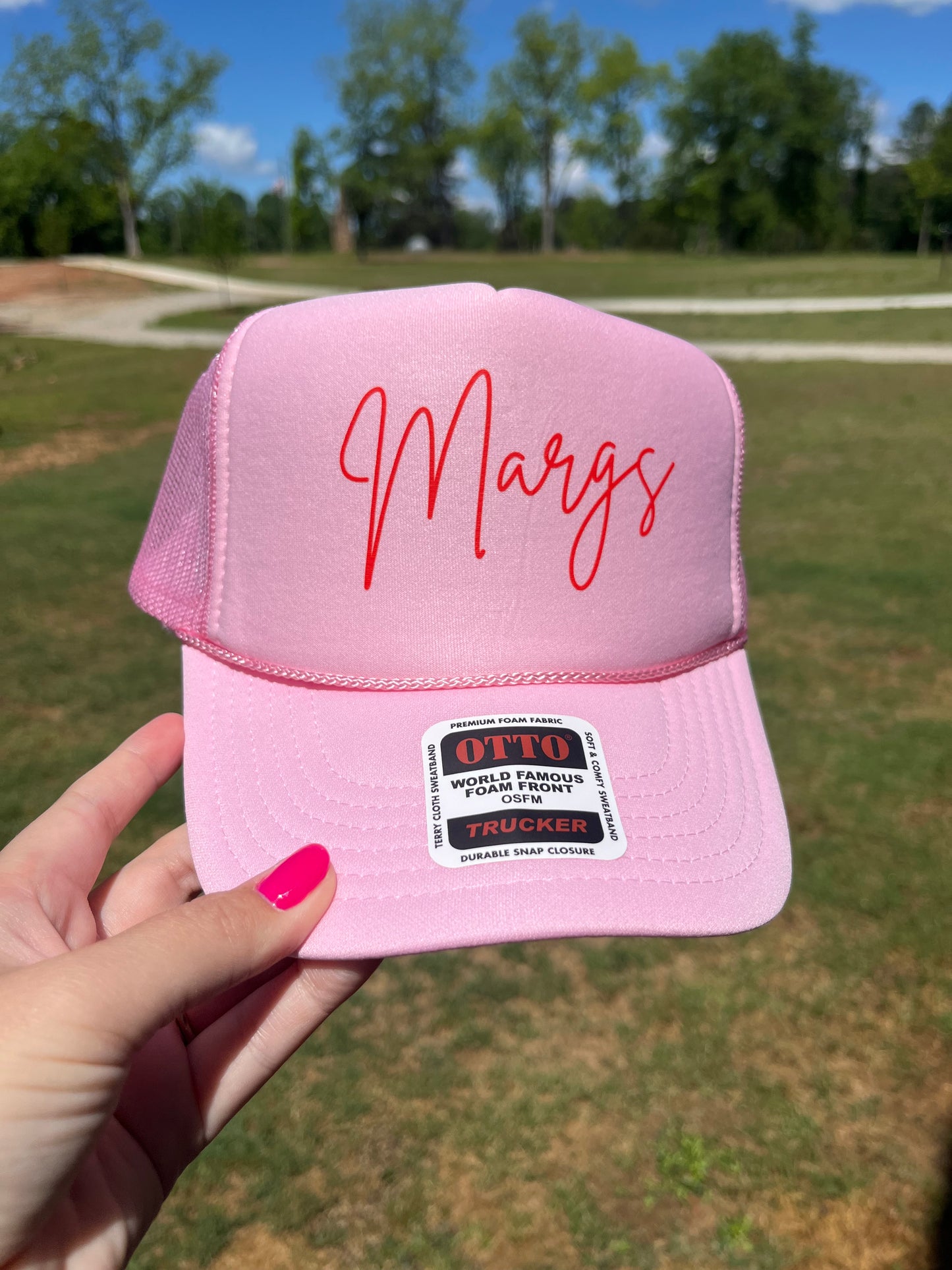 Margs- Pink Trucker Hat