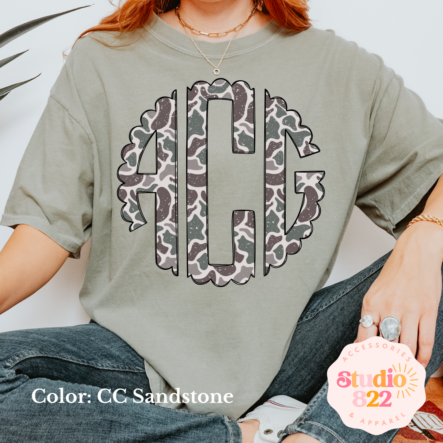 Old School Camo Monogram