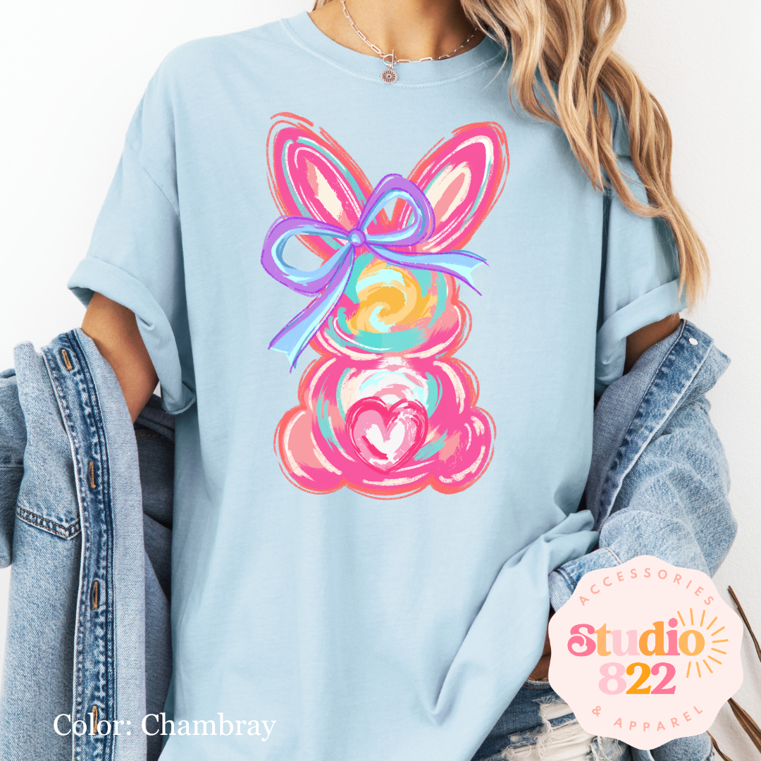 Water Color Easter Bunny- Chambray
