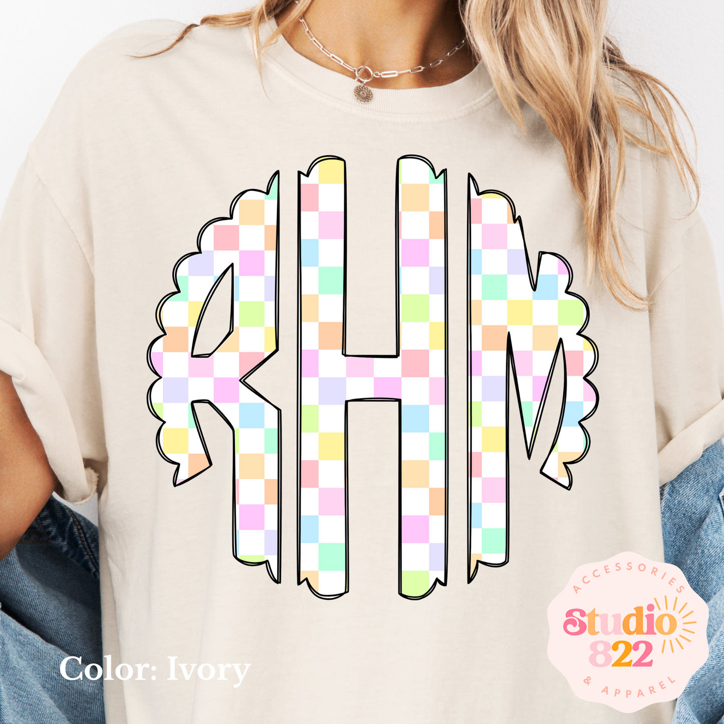 Rainbow Checkered Monogram