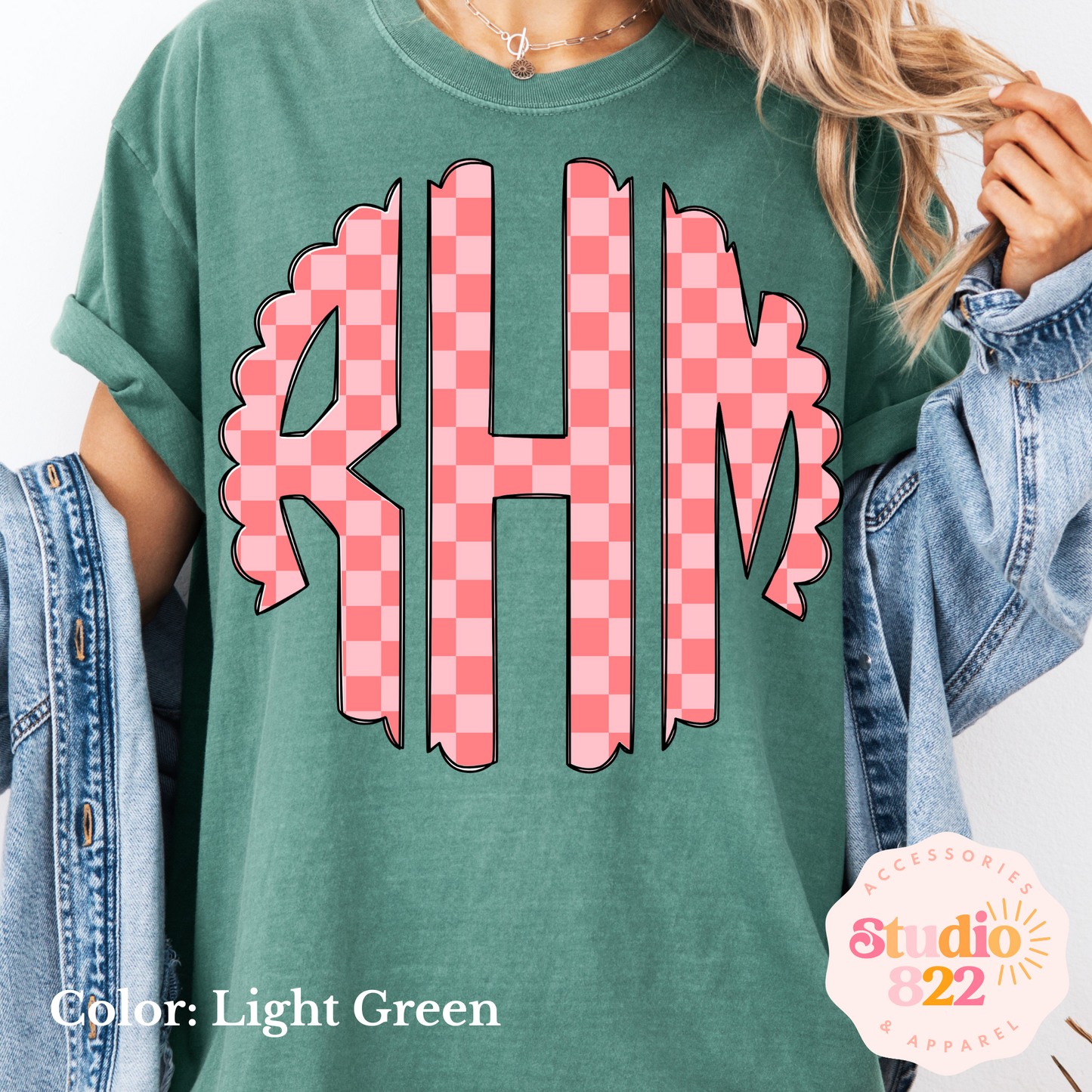 Red on Red Checkered Monogram