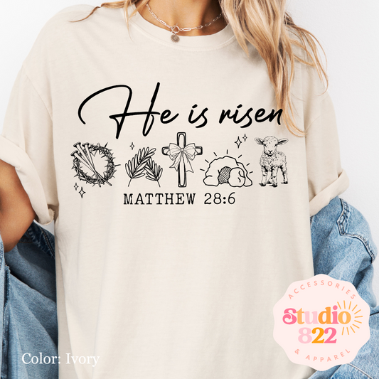 He is Risen: Mathew 28:6- Ivory