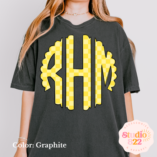 Yellow on Yellow Checkered Monogram