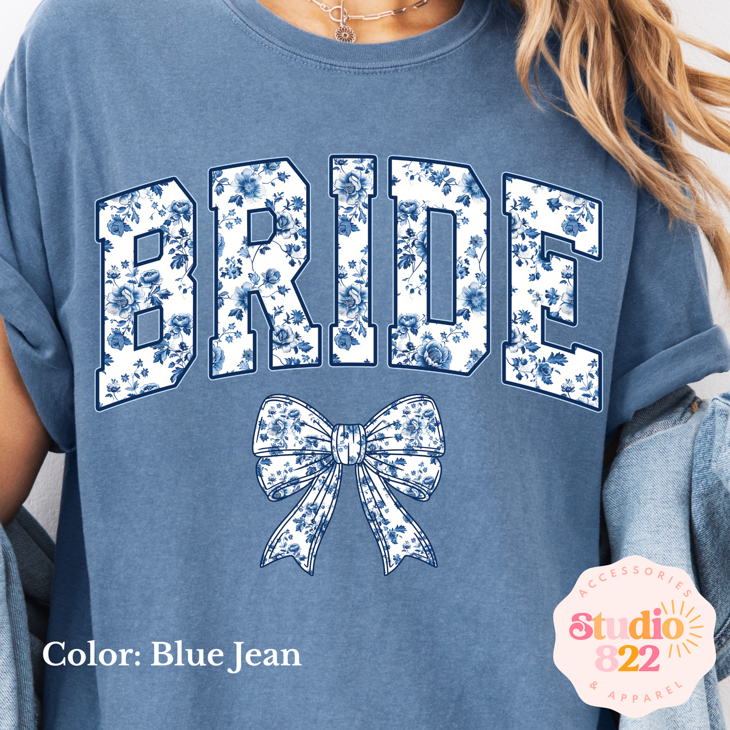Blue Floral Bride