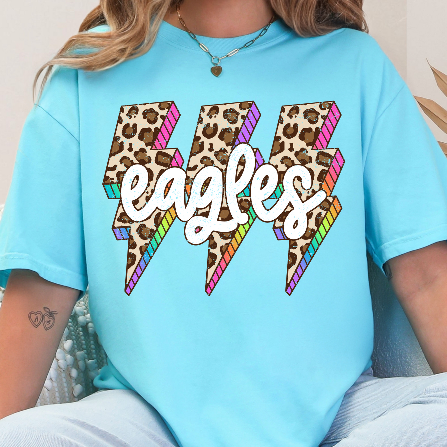 Eagles Cheetah Checkered Lighting Bolt