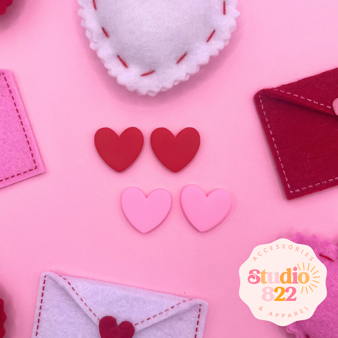 Solid Heart Studs
