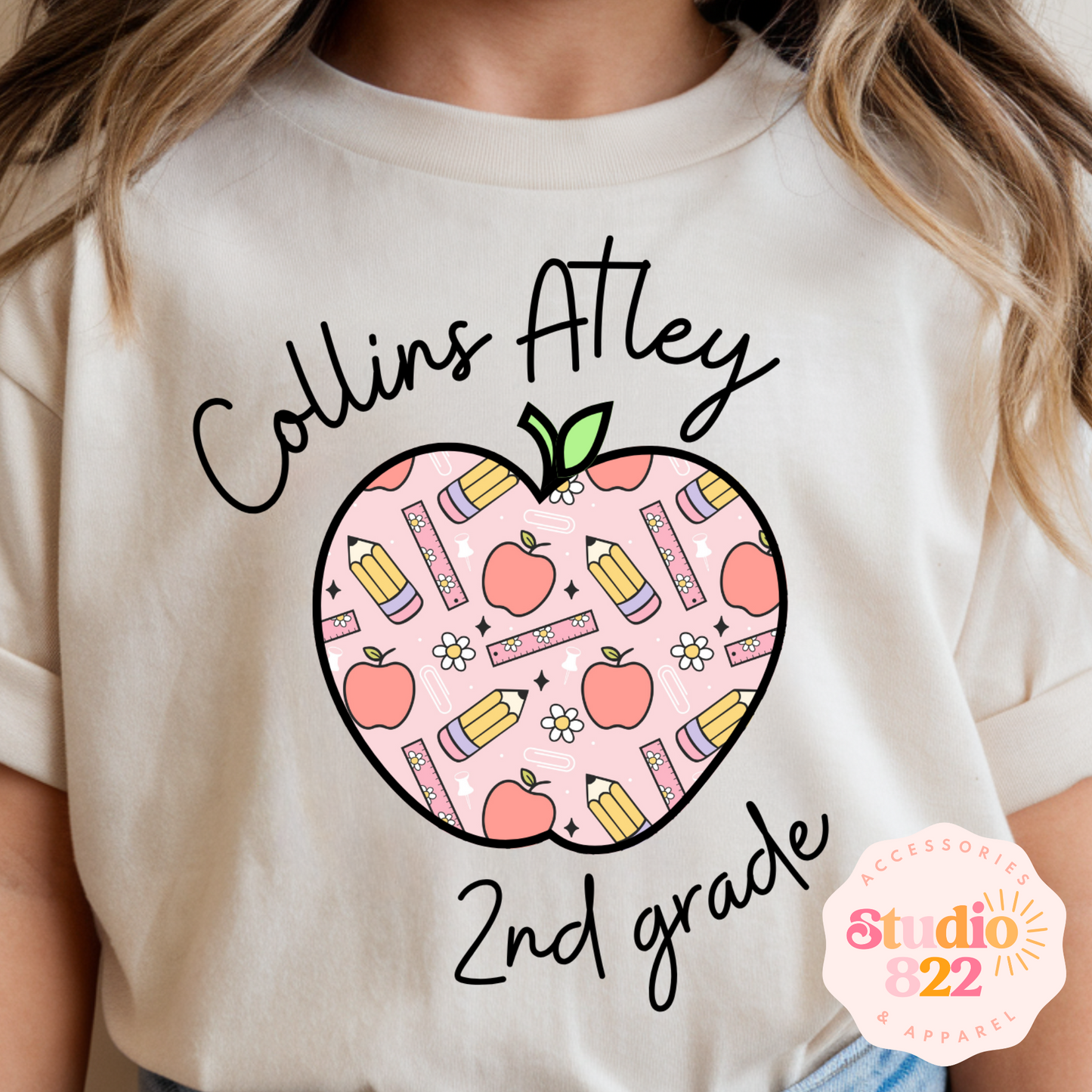 Back to school print apple