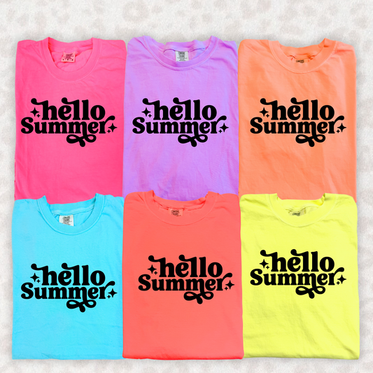Hello Summer- Black Text