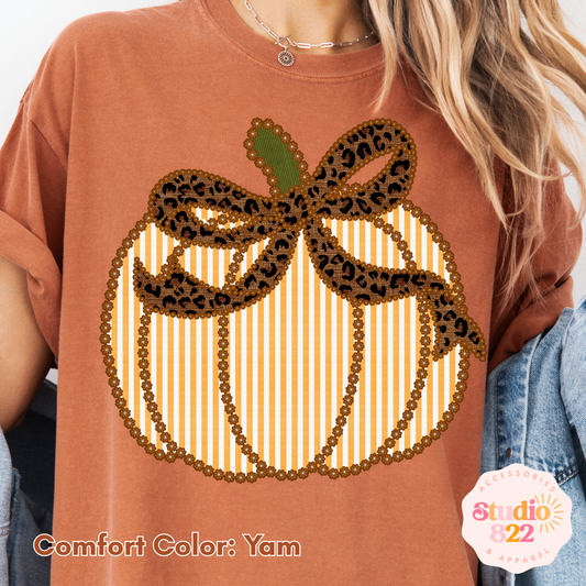 Cheetah Pumpkin Ribbon