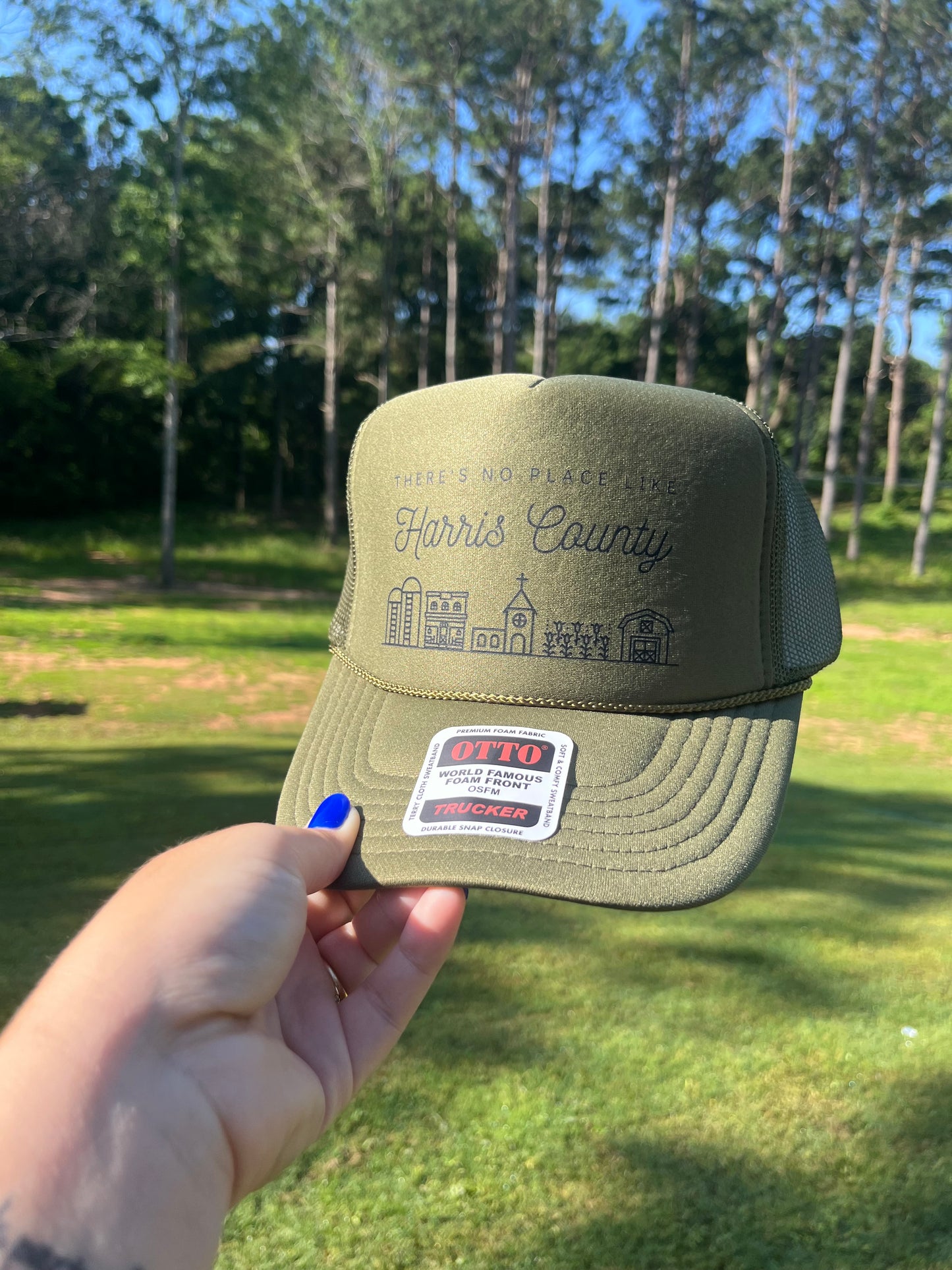 There’s No Place Like Harris County Hat- Olive Green